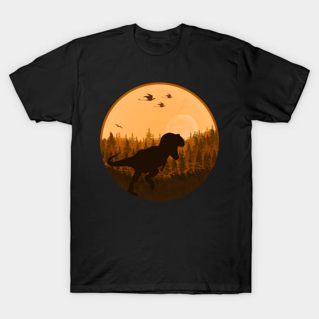 Dinosaur Landscape T-Shirt by ak3shay